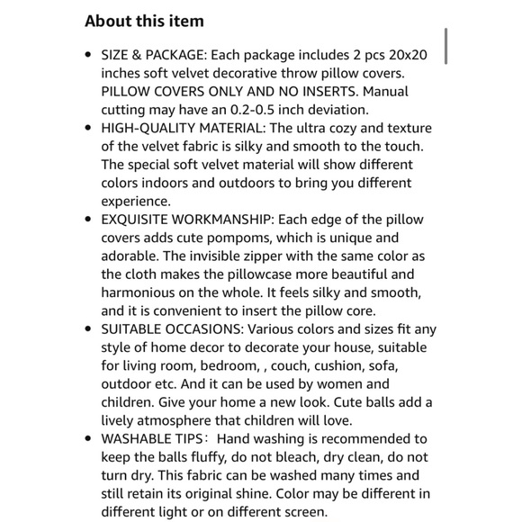 Luxury Home | Golden Khaki Soft Velvet Pom Pom Trim Throw Pillow Covers - Picture 8 of 8